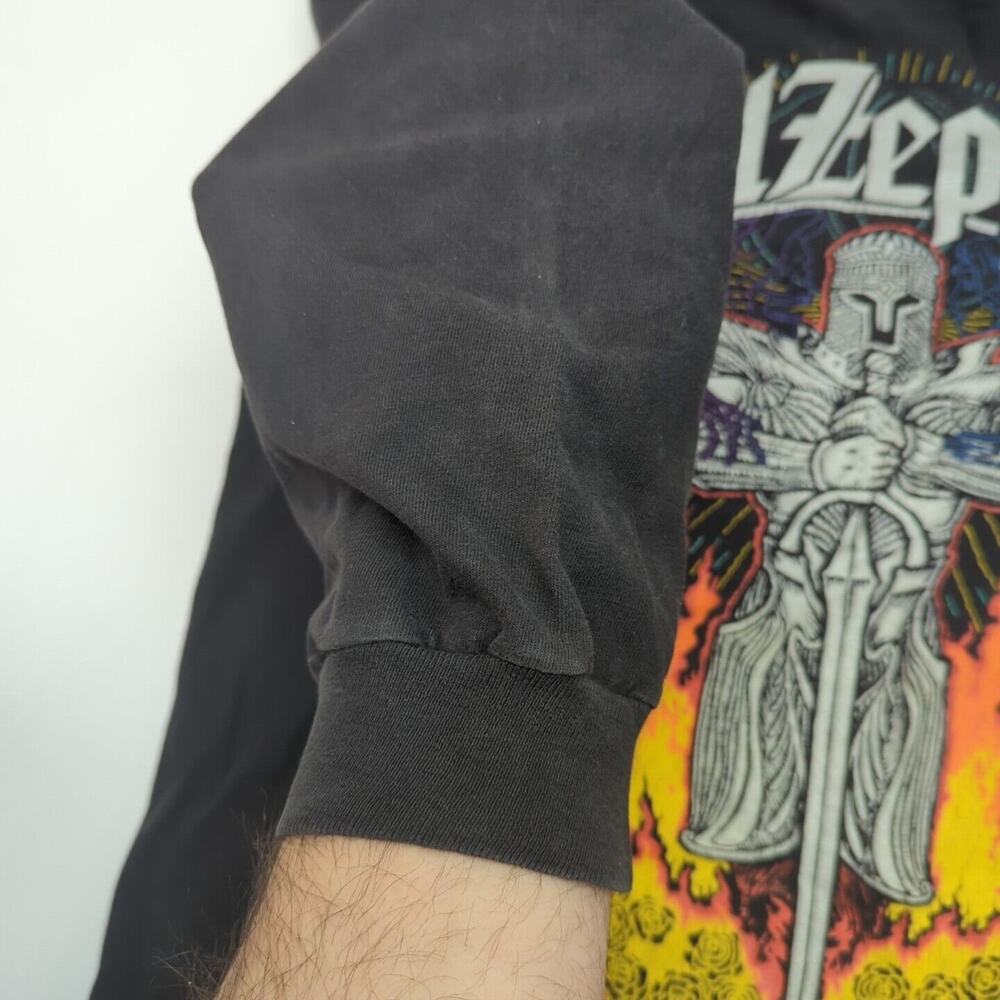 Vintage Led Zeppelin 1990s Hanes Heavyweight Band Long Sleeve Size Large - Picture 11 of 14